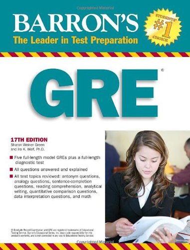Barron's GRE Graduate Record Examination 17th 2007 9780764135415 Front Cover