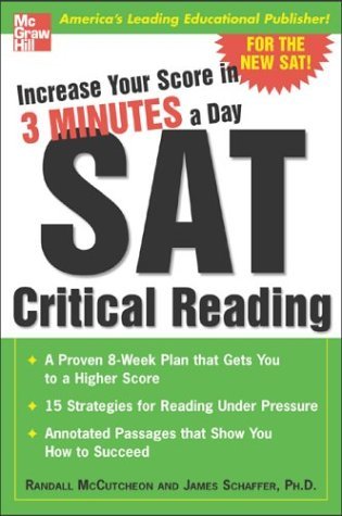 Increase Your Score in 3 Minutes a Day SAT Critical Reading  2004 9780071440417 Front Cover