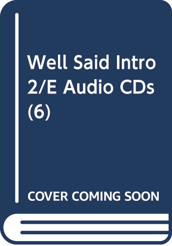 WELL SAID INTRO-AUDIO CD'S              N/A 9781305641419 Front Cover