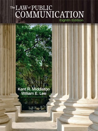 Law of Public Communication  8th 2011 9780205781423 Front Cover