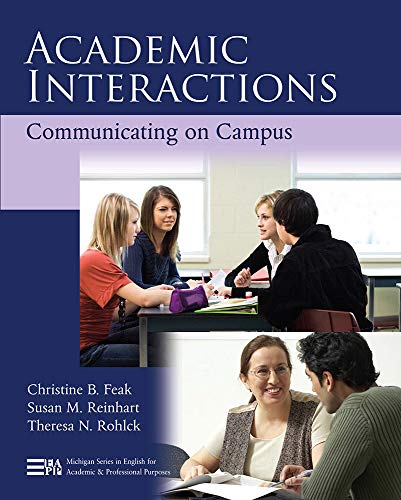 Academic Interactions: Communicating on Campus  2018 9780472033423 Front Cover