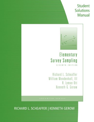 Student Solutions Manual for Scheaffer/Mendenhall/Ott/Gerow's Elementary Survey Sampling  7th 2012 (Revised) 9781111988425 Front Cover