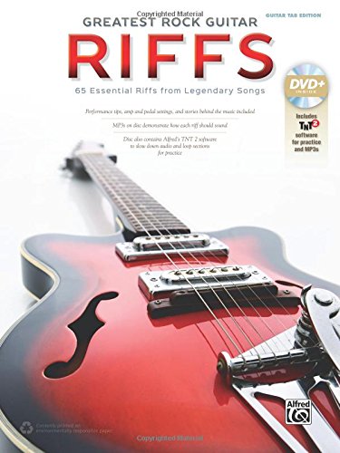 Greatest Rock Guitar Riffs Guitar TAB, Book and Online Audio/Software  2015 9781470623425 Front Cover