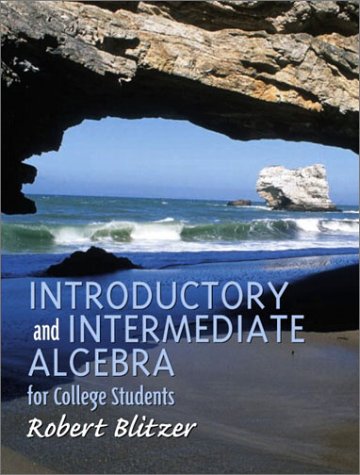Introductory and Intermediate Algebra for College Students   2002 (Student Manual, Study Guide, etc.) 9780130328427 Front Cover