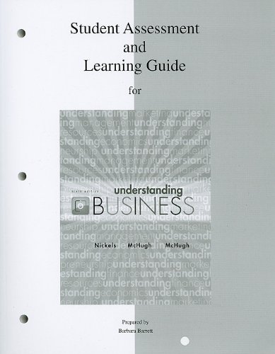 Student Assessment and Learning Guide to Accompany Understanding Business  9th 2010 9780077268428 Front Cover
