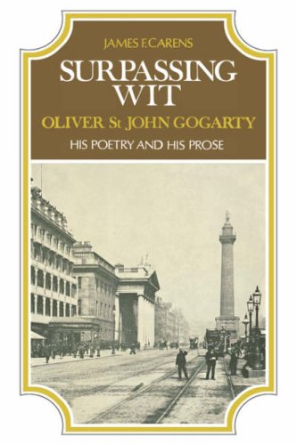 Surpassing Wit Oliver St. John Gogarty, His Poetry and His Prose N/A 9780231046428 Front Cover