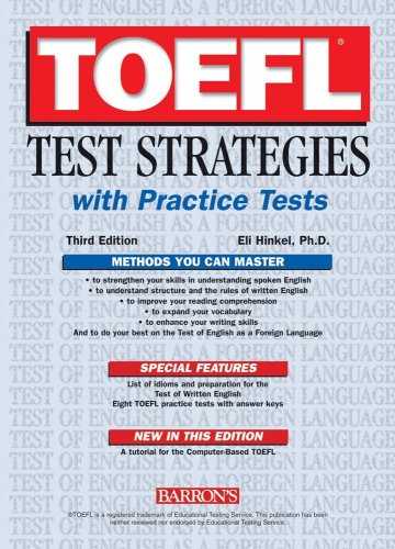 TOEFL Test Strategies with Practice Tests  3rd 2004 9780764123429 Front Cover