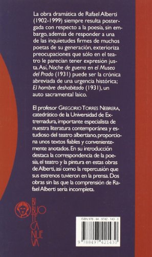 NOCHE DE GUERRA EN EL MUSEO DEL PRADO. EL HOMBRE DESHABITADO   2003 9788497421430 Front Cover