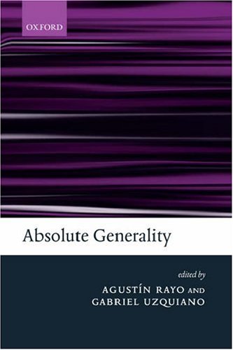 Absolute Generality   2007 9780199276431 Front Cover