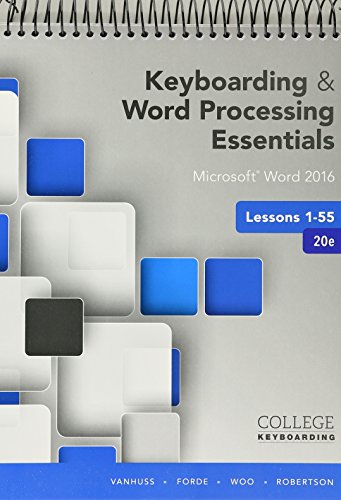 Bundle: Keyboarding and Word Processing Essentials Lessons 1-55: Microsoft Word 2016, 20th Edition + Keyboarding in SAM 365 and 2016 with MindTap Reader, 55 Lessons, 1 Term (6 Months), Printed Access Card  20th 2017 9781337213431 Front Cover