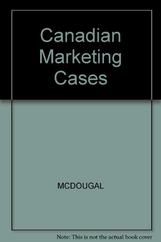 CANADIAN MARKETING CASES >CANA 1st 9780130878434 Front Cover