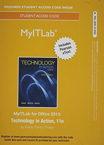 MyITLab with Pearson EText -- Access Card -- Technology in Action  11th 2015 9780133880434 Front Cover