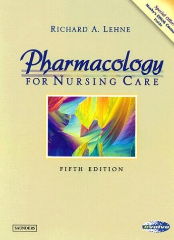 Pharmacology for Nursing Care  5th 2004 (Revised) 9780721698434 Front Cover