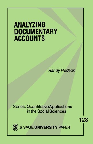 Analyzing Documentary Accounts   1999 9780761917434 Front Cover