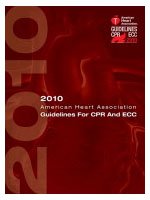 2010 American Heart Association Guidelines for CPR and ECC   2010 9781616690434 Front Cover