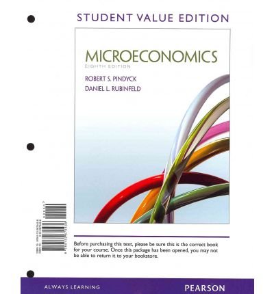 Microeconomics, Student Value Edition  8th 2013 9780132870436 Front Cover