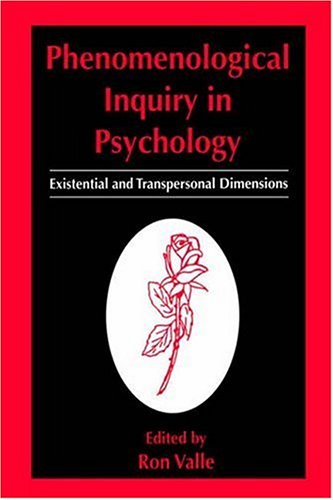 Phenomenological Inquiry in Psychology Existential and Transpersonal Dimensions  1998 9780306455438 Front Cover