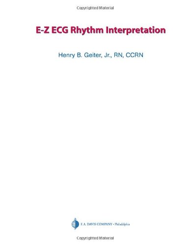 E-Z ECG Rhythm Interpretation   2007 9780803610439 Front Cover