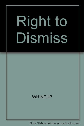 Right to Dismiss  1986 9780003832440 Front Cover