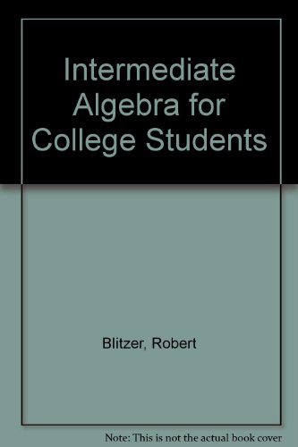 Intermediate Algebra  1995 9780023108440 Front Cover