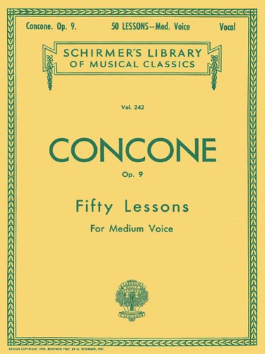 50 Lessons, Op. 9 Schirmer Library of Classics Volume 242 Medium Voice N/A 9780793553440 Front Cover