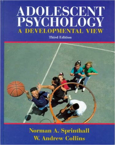 Adolescent Psychology A Developmental View 3rd 1995 9780070605442 Front Cover