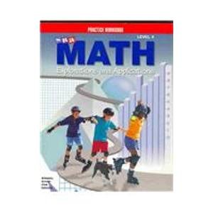 Math Explorations and Applications Practice Workbook  1998 9780026742443 Front Cover