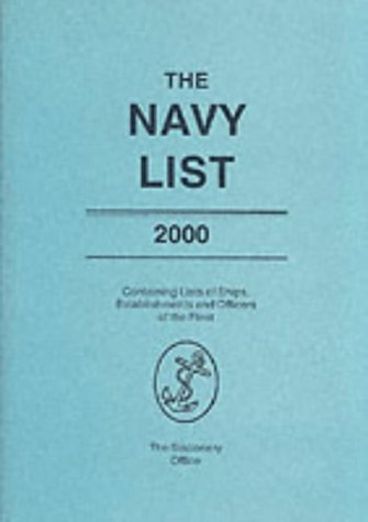 Navy List, 2000   2000 (Annual) 9780117729445 Front Cover