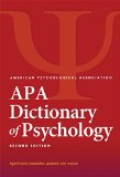 Apa Dictionary of Psychology:   2015 9781433819445 Front Cover