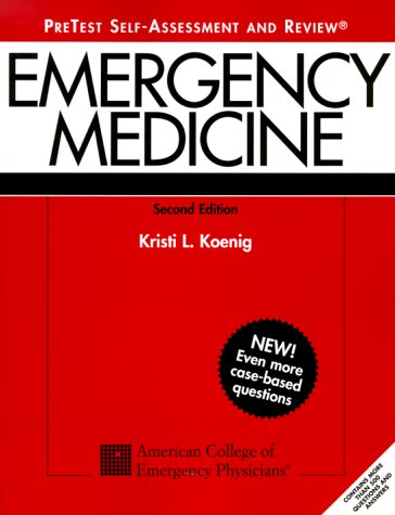 Emergency Medicine PreTest Self Assessment and Review 2nd 2000 9780071351447 Front Cover