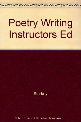     POETRY WRITING >INSTRS.ED<          N/A 9780844203447 Front Cover