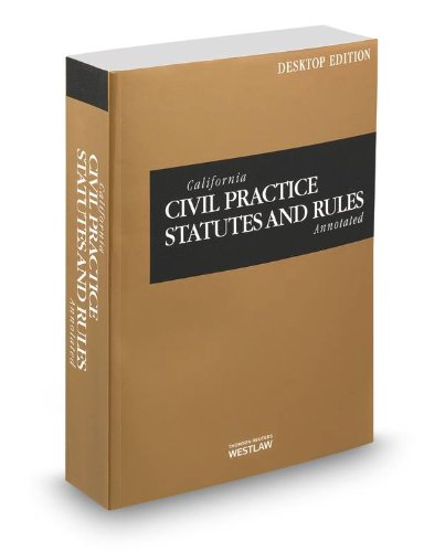 CALIF.CIVIL PRACT.STATUTES+RUL N/A 9780314668448 Front Cover