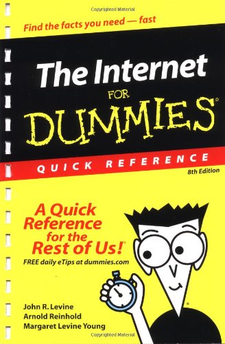 Internet for Dummies Quick Reference 8th 2002 (Revised) 9780764516450 Front Cover