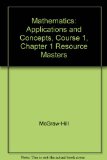 Mathematics Applications and Concepts, Course 1, Chapter 1 Resource Masters 2nd 9780078465451 Front Cover