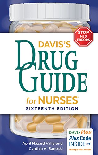 Davis's Drug Guide for Nurses  16th 2019 (Revised) 9780803669451 Front Cover