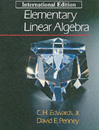 Elementary Linear Algebra N/A 9780132582452 Front Cover