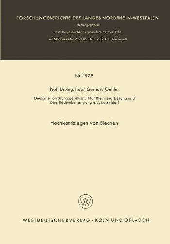 Hochkantbiegen Von Blechen   1967 9783663063452 Front Cover