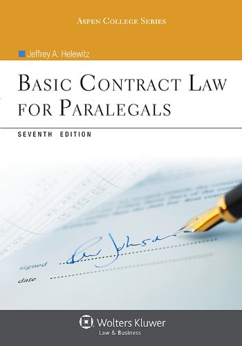 Basic Contract Law for Paralegals  7th 2013 (Revised) 9781454816454 Front Cover