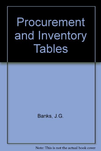 Procurement and Inventory Ordering Tables  1977 9780080219455 Front Cover