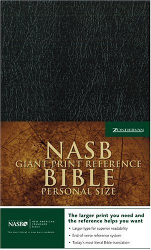 Nasb Giant Print Reference Bible, Personal Size   2001 (Large Type) 9780310921455 Front Cover