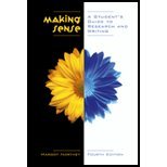 MAKING SENSE:STUD.GDE.TO.RESEA 4th 2002 9780195417456 Front Cover