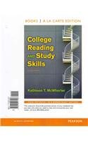 College Reading and Study Skills, Books a la Carte Edition  12th 2013 9780205217458 Front Cover