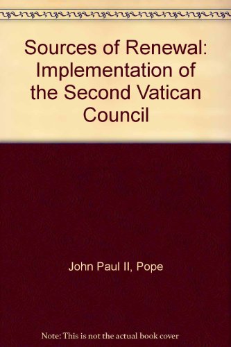Sources of Renewal The Implementation of the Second Vatican Council  1980 9780002158459 Front Cover