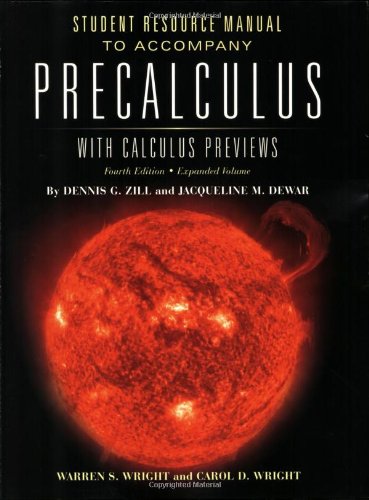 Precalculus with Calculus Previews  4th 2010 (Revised) 9780763776459 Front Cover