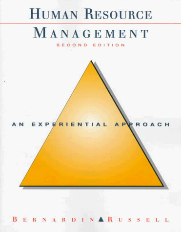 Human Resources Management An Experiential Approach 2nd 1998 9780070058460 Front Cover