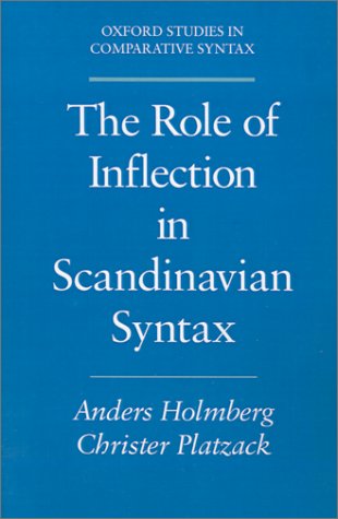 Role of Inflection in Scandinavian Syntax   1995 9780195067460 Front Cover