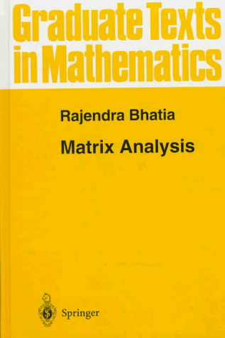 Matrix Analysis   1997 9780387948461 Front Cover