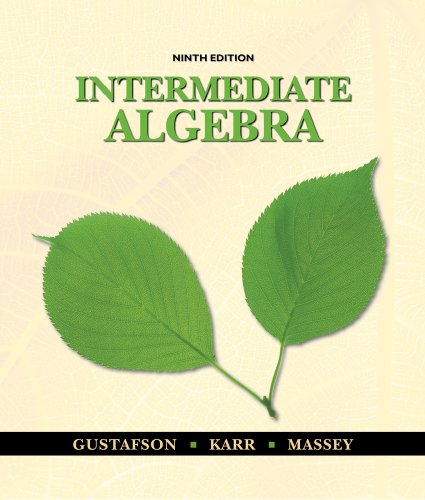 Intermediate Algebra  9th 2011 9780538495462 Front Cover