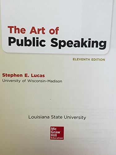 ART OF PUBLIC SPEAKING >CUSTOM<         N/A 9781259390463 Front Cover