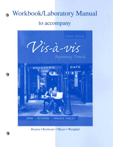 Vis-ï¿½-Vis Beginning French 4th 2008 9780073289465 Front Cover